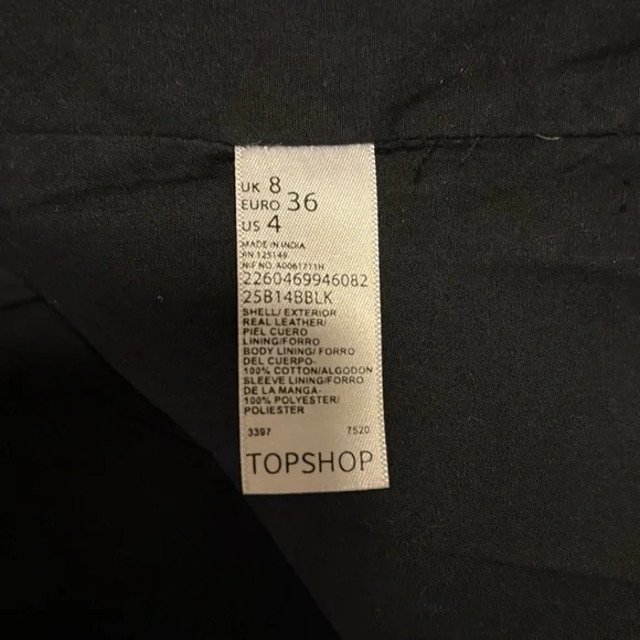 Topshop Boutique Leather Biker Jacket - Picture 3 of 3